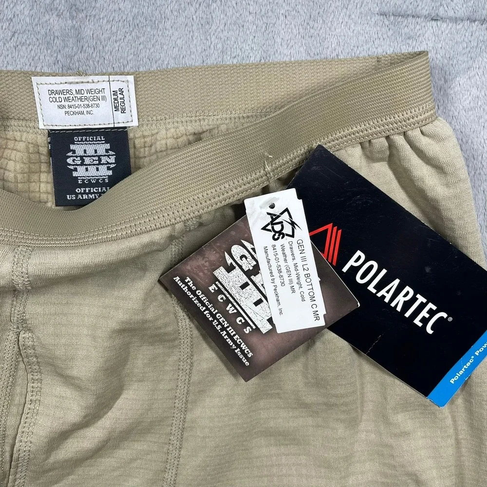 Peckham GEN III L2 Bottoms Mens M Regular ECWCS Polartec Drawers New Base Layer